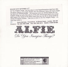 Carica l'immagine nel visualizzatore di Gallery, Alfie : Do You Imagine Things? (CD, Album, Copy Prot., Promo, Car)
