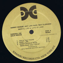 Carica l&#39;immagine nel visualizzatore di Gallery, Harry Edison / Hot Lips Page / Roy Eldridge : Sweets, Lips &amp; Lots Of Jazz (LP, Album, Mono, RM)
