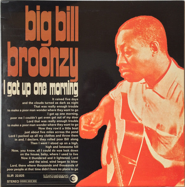 Big Bill Broonzy : I Got Up One Morning (LP, Album)