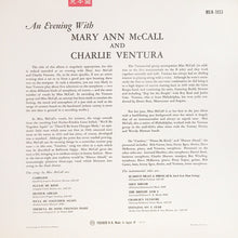 Carica l&#39;immagine nel visualizzatore di Gallery, Charlie Ventura And Mary Ann McCall : An Evening With Mary Ann McCall And Charlie Ventura (LP, Album, Mono, Promo, RE)
