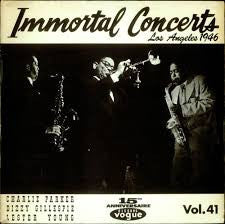 Charlie Parker, Dizzy Gillespie, Lester Young : Immortal Concerts Los Angeles 1946 (LP)