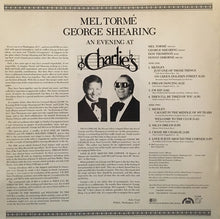 Carica l&#39;immagine nel visualizzatore di Gallery, Mel Tormé • George Shearing : An Evening At Charlie&#39;s (LP, Album)
