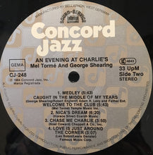 Carica l&#39;immagine nel visualizzatore di Gallery, Mel Tormé • George Shearing : An Evening At Charlie&#39;s (LP, Album)

