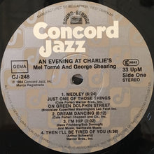 Carica l&#39;immagine nel visualizzatore di Gallery, Mel Tormé • George Shearing : An Evening At Charlie&#39;s (LP, Album)
