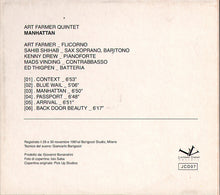 Carica l&#39;immagine nel visualizzatore di Gallery, Art Farmer Quintet : Manhattan (CD, Album, RE)
