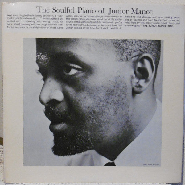 Junior Mance : The Soulful Piano Of Junior Mance (LP, Mono)