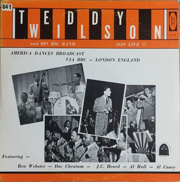 Teddy Wilson : Teddy Wilson And His Big Band 1939 Live! (LP, Comp, Mono)