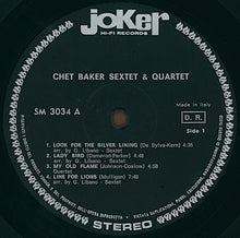 Carica l&#39;immagine nel visualizzatore di Gallery, Chet Baker : Sextet &amp; Quartet (LP, Album, RE)
