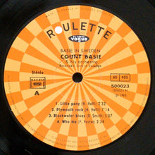Carica l'immagine nel visualizzatore di Gallery, Count Basie Orchestra Featuring Louis Bellson : Basie In Sweden (LP, Album, RE)

