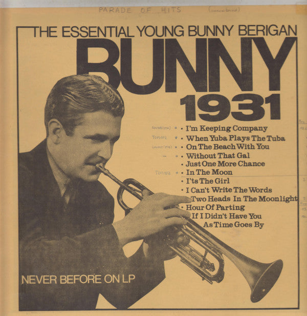 Bunny Berigan : The Essential Young Bunny Berigan - Bunny 1931 (LP, Comp)