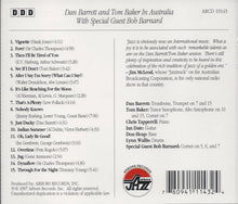 Carica l&#39;immagine nel visualizzatore di Gallery, Dan Barrett (3), Tom Baker (18) With Special Guest Bob Barnard : In Australia (CD, Album)
