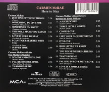 Carica l&#39;immagine nel visualizzatore di Gallery, Carmen McRae : Here To Stay (CD, Comp, RM)
