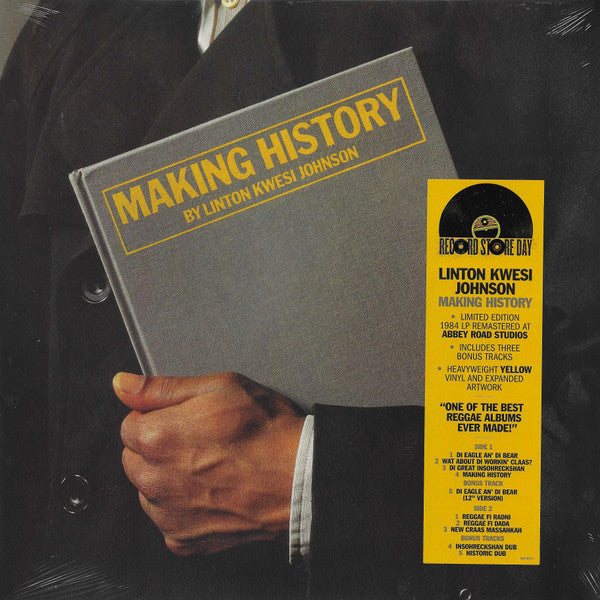 Linton Kwesi Johnson : Making History (LP, Album, Ltd, RE, RM, Yel)