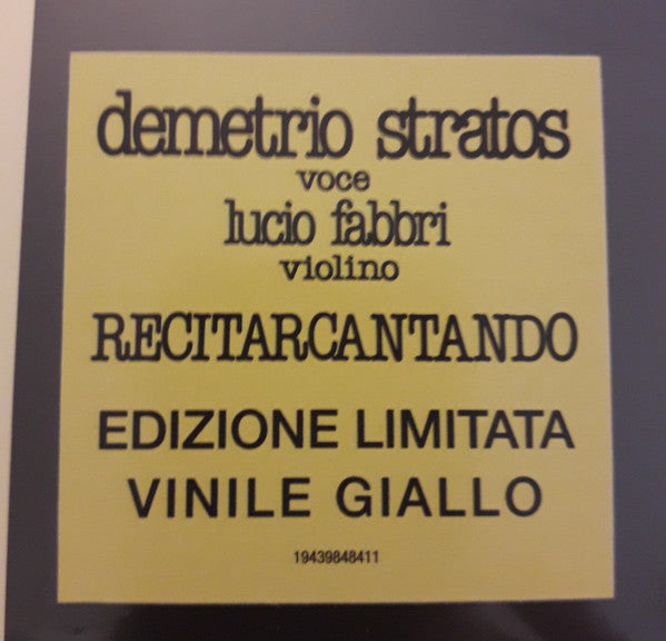 Demetrio Stratos - Lucio Fabbri : Recitarcantando – 