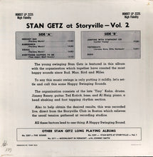 Carica l&#39;immagine nel visualizzatore di Gallery, Stan Getz : At Storyville - Vol. 2 (LP, Comp, Mono)
