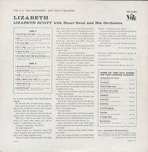 Carica l&#39;immagine nel visualizzatore di Gallery, Lizabeth Scott With Henri René And His Orchestra : Lizabeth (LP, Album, Mono)
