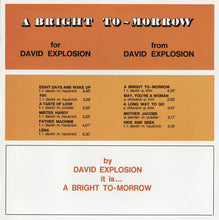 Carica l&#39;immagine nel visualizzatore di Gallery, David Explosion : A Bright Tomorrow (LP, RE)
