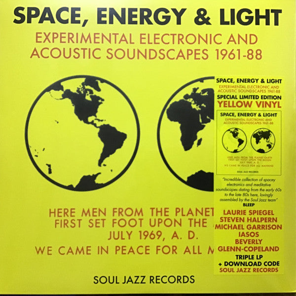 Various : Space, Energy & Light (Experimental Electronic And Acoustic Soundscapes 1961-88) (3xLP, Comp, Ltd, RE, S/Edition, Yel)