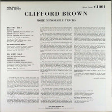Carica l&#39;immagine nel visualizzatore di Gallery, Clifford Brown : More Memorable Tracks (LP, Album, Mono, Ltd)
