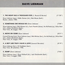 Carica l&#39;immagine nel visualizzatore di Gallery, David Liebman : Dave Liebman (CD, Comp)
