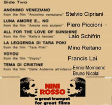 Carica l&#39;immagine nel visualizzatore di Gallery, Nini Rosso : A Great Trumpet For Great Films (LP, Album, Gat)
