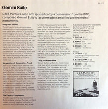 Carica l&#39;immagine nel visualizzatore di Gallery, Jon Lord / London Symphony Orchestra : Gemini Suite (LP, Album, Promo)
