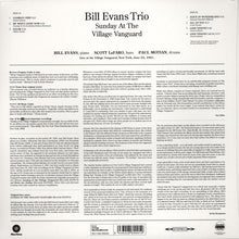 Carica l&#39;immagine nel visualizzatore di Gallery, Bill Evans Trio* : Sunday At The Village Vanguard (LP, Album, Ltd, RE, RM, 180)
