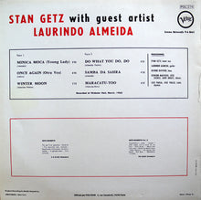 Carica l&#39;immagine nel visualizzatore di Gallery, Stan Getz With Laurindo Almeida : Stan Getz With Guest Artist Laurindo Almeida (LP, Album, RE)
