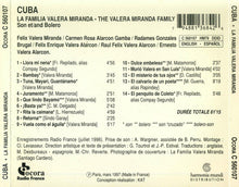 Carica l&#39;immagine nel visualizzatore di Gallery, La Familia Valera Miranda : Cuba : Son Et Boléro  (CD, Album)

