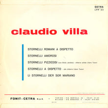 Carica l&#39;immagine nel visualizzatore di Gallery, Claudio Villa : Stornelli Romani (LP, Album)
