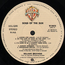 Carica l&#39;immagine nel visualizzatore di Gallery, Bellamy Brothers : Sons Of The Sun (LP, Album)

