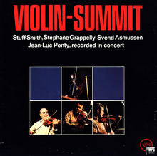 Carica l&#39;immagine nel visualizzatore di Gallery, Stuff Smith, Stéphane Grappelli, Svend Asmussen, Jean-Luc Ponty : Violin-Summit (LP, Album, RE)
