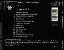 Carica l&#39;immagine nel visualizzatore di Gallery, Brenda Lee : My Greatest Songs (CD, Comp)
