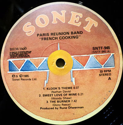 Paris Reunion Band - French Cooking (LP, Album) (Near Mint (NM or M-))