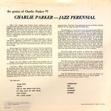 Carica l&#39;immagine nel visualizzatore di Gallery, Charlie Parker : Jazz Perennial (LP, Album, Mono, RE)

