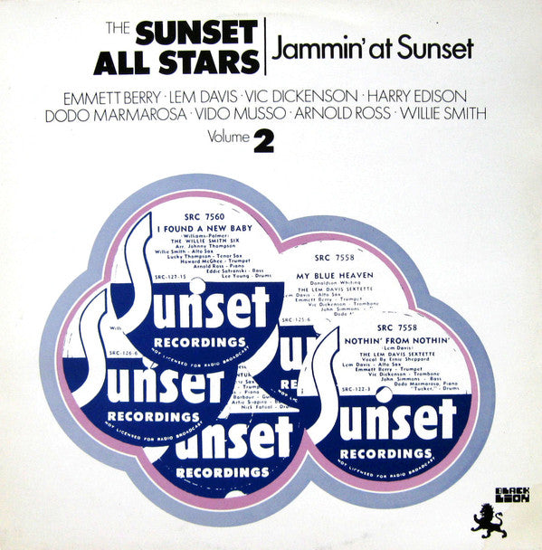 The Sunset All Stars : Jammin' At Sunset - Volume 2 (LP, Comp, Mono)