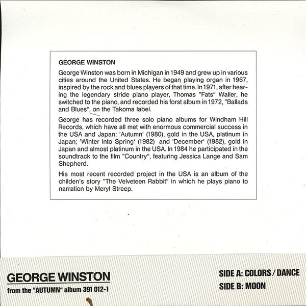 George Winston : Colors / Dance (7